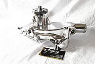 Stewart Aluminum Water Pump Housing AFTER Chrome-Like Metal Polishing and Buffing Services / Restoration Services 
