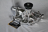 Edelbrock Aluminum Water Pump AFTER Chrome-Like Metal Polishing and Buffing Services / Restoration Services