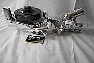 Chevrolet Corvette Aluminum Water Pump Housing AFTER Chrome-Like Metal Polishing - Aluminum Polishing Services