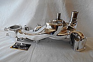 Aluminum Engine Waterpump AFTER Chrome-Like Metal Polishing and Buffing Services - Aluminum Polishing 