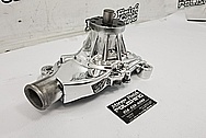 Aluminum Water Pump Housing BEFORE Chrome-Like Metal Polishing - Aluminum Polishing - Waterpump Polishing