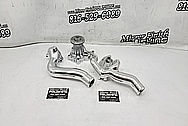 Nissan 300ZX Aluminum Water Pump Pieces AFTER Chrome-Like Metal Polishing - Aluminum Polishing - Waterpump Parts Polishing