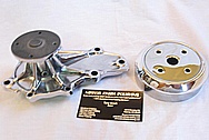 Mazda RX-7 Aluminum Water Pump Piece AFTER Chrome-Like Metal Polishing and Buffing Services