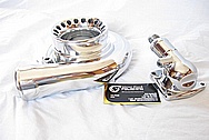 2009 Mitsubishi EVO 9 Aluminum Thermostat Housing AFTER Chrome-Like Metal Polishing and Buffing Services Plus Clearcoating Services