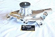 Chevy V8 Aluminum Water Pump AFTER Chrome-Like Metal Polishing and Buffing Services
