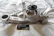 Aluminum Edelbrock Water Pump BEFORE Chrome-Like Metal Polishing and Buffing Services / Restoration Services