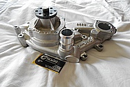 Aluminum Edelbrock Water Pump BEFORE Chrome-Like Metal Polishing and Buffing Services / Restoration Services