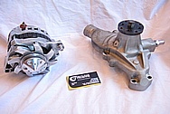 1967 Chevy Camaro V8 Water Pump BEFORE Chrome-Like Metal Polishing and Buffing Services