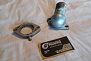 Pontiac OHC Aluminum Thermostat Housing BEFORE Chrome-Like Metal Polishing and Buffing Services / Restoration Services