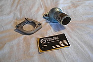 Pontiac OHC Aluminum Thermostat Housing BEFORE Chrome-Like Metal Polishing and Buffing Services / Restoration Services