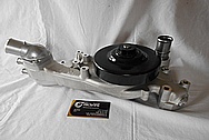 Chevrolet Corvette Aluminum Water Pump Housing BEFORE Chrome-Like Metal Polishing - Aluminum Polishing Services 