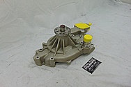 GM Aluminum Water Pump BEFORE Chrome-Like Metal Polishing and Buffing Services - Aluminum Polishing Services 