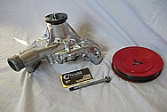 1989 Chevy Camaro V8 350 Cu. In. 5.7L Engine Aluminum Water Pump BEFORE Chrome-Like Metal Polishing and Buffing Services