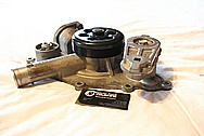 Dodge Challenger 6.1L Hemi Engine Aluminum Water Pump BEFORE Chrome-Like Metal Polishing and Buffing Services