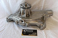 Stewart Aluminum Water Pump Housing BEFORE Chrome-Like Metal Polishing and Buffing Services / Restoration Services 