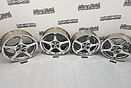 Toyota MR-2 Aluminum Wheels AFTER Chrome-Like Metal Polishing - Aluminum Polishing Services