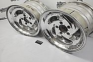 Aluminum Slot Wheels / Weldcraft Modified AFTER Chrome-Like Metal Polishing and Buffing Services / Restoration Services - Aluminum Polishing