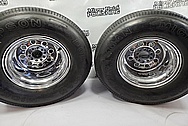 1970 Chevrolet Truck Aluminum Wheels BEFORE Chrome-Like Metal Polishing and Buffing Services - Aluminum Polishing - Wheel Polishing 