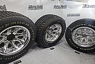 1970 Chevrolet Truck Aluminum Wheels AFTER Chrome-Like Metal Polishing and Buffing Services - Aluminum Polishing - Wheel Polishing 