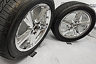 Chevy Corvette Aluminum Wheel Centercaps AFTER SATIN FINISH Polishing and Buffing - Aluminum Polishing - Wheel Polishing - Centercap Polishing 