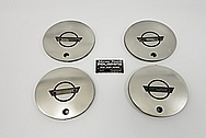 Chevy Corvette Aluminum Wheel Centercaps AFTER SATIN FINISH Polishing and Buffing - Aluminum Polishing - Wheel Polishing - Centercap Polishing 