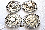 1963 Chevy Corvette Hubcaps / Wheel Covers AFTER Chrome-Like Metal Polishing and Buffing Services