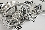 Aluminum Motorcycle Wheels AFTER Chrome-Like Metal Polishing and Buffing Services - Aluminum Polishing - Wheel Polishing 