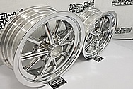 Aluminum Motorcycle Wheels AFTER Chrome-Like Metal Polishing and Buffing Services - Aluminum Polishing - Wheel Polishing 