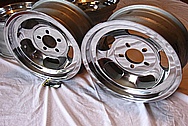 1969 Javelin AMX Aluminum Wheels AFTER Chrome-Like Metal Polishing and Buffing Services