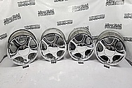 1993 - 1998 Toyota Supra Aluminum Wheels AFTER Chrome-Like Metal Polishing and Buffing Services / Restoration Services - Aluminum Polishing - Wheel Polishing 