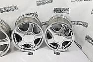 1993 - 1998 Toyota Supra Aluminum Wheels AFTER Chrome-Like Metal Polishing and Buffing Services / Restoration Services - Aluminum Polishing - Wheel Polishing 