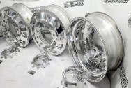 Alcoa Aluminum Truck Wheels AFTER Chrome-Like Metal Polishing and Buffing Services / Restoration Services - Alcoa Wheel Polishing