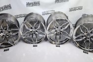 RSR Forged Aluminum Titanium Color Wheels AFTER Chrome-Like Metal Polishing and Buffing Services / Restoration Services - Aluminum Polishing - Wheel Polishing