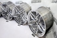 RSR Forged Aluminum Titanium Color Wheels AFTER Chrome-Like Metal Polishing and Buffing Services / Restoration Services - Aluminum Polishing - Wheel Polishing