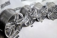 RSR Forged Aluminum Titanium Color Wheels AFTER Chrome-Like Metal Polishing and Buffing Services / Restoration Services - Aluminum Polishing - Wheel Polishing