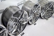 RSR Forged Aluminum Titanium Color Wheels AFTER Chrome-Like Metal Polishing and Buffing Services / Restoration Services - Aluminum Polishing - Wheel Polishing