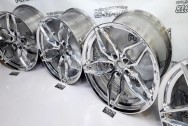RSR Forged Aluminum Titanium Color Wheels AFTER Chrome-Like Metal Polishing and Buffing Services / Restoration Services - Aluminum Polishing - Wheel Polishing