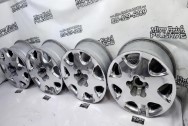 Aluminum 7 Spoke Wheels AFTER Chrome-Like Metal Polishing and Buffing Services / Restoration Services - Aluminum Polishing - Wheel Polishing