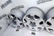 Aluminum 7 Spoke Wheels AFTER Chrome-Like Metal Polishing and Buffing Services / Restoration Services - Aluminum Polishing - Wheel Polishing