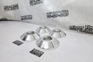 Aluminum Wheel Pieces AFTER Chrome-Like Metal Polishing and Buffing Services / Restoration Services - Aluminum Polishing - Wheel Piece Polishing