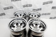 Aluminum Wheels AFTER Chrome-Like Metal Polishing and Buffing Services / Restoration Services - Aluminum Polishing - Wheel Piece Polishing Plus Custom Painting Services 