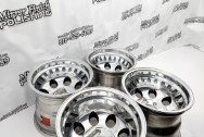 Aluminum Wheels AFTER Chrome-Like Metal Polishing and Buffing Services / Restoration Services - Aluminum Polishing - Wheel Piece Polishing Plus Custom Painting Services 