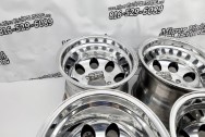 Aluminum Wheels AFTER Chrome-Like Metal Polishing and Buffing Services / Restoration Services - Aluminum Polishing - Wheel Piece Polishing Plus Custom Painting Services 