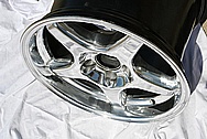Chevy 18" Aluminum Wheel BEFORE Chrome-Like Metal Polishing and Buffing Services