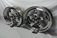 Weld Racing Forged Aluminum Wheels AFTER Chrome-Like Metal Polishing and Buffing Services / Restoration Services