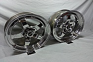 Weld Racing Forged Aluminum Wheels AFTER Chrome-Like Metal Polishing and Buffing Services / Restoration Services