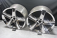 Dodge / Chrysler Aluminum SRT Wheel AFTER Chrome-Like Metal Polishing and Buffing Services / Restoration Services