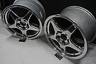 Chevrolet Corvette ZR-1 Aluminum Wheels AFTER Chrome-Like Metal Polishing and Buffing Services / Restoration Services / Custom Painting Services 