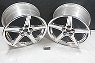 Ford Mustang Cobra Aluminum Wheels AFTER Chrome-Like Metal Polishing and Buffing Services / Restoration Services