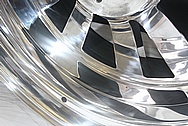 Front and Back of Aluminum Wheels AFTER Chrome-Like Metal Polishing and Buffing Services / Restoration Services